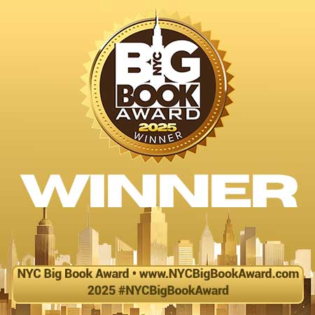 NYC Big Book Award Winner 2025 badge. Badge is gold with golden NYC skyline below.
